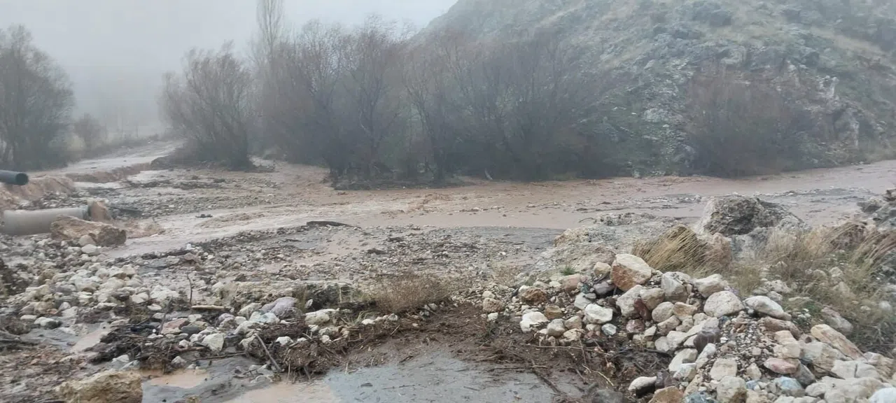 Doğanşehir'de yağmur suları sel getirdi