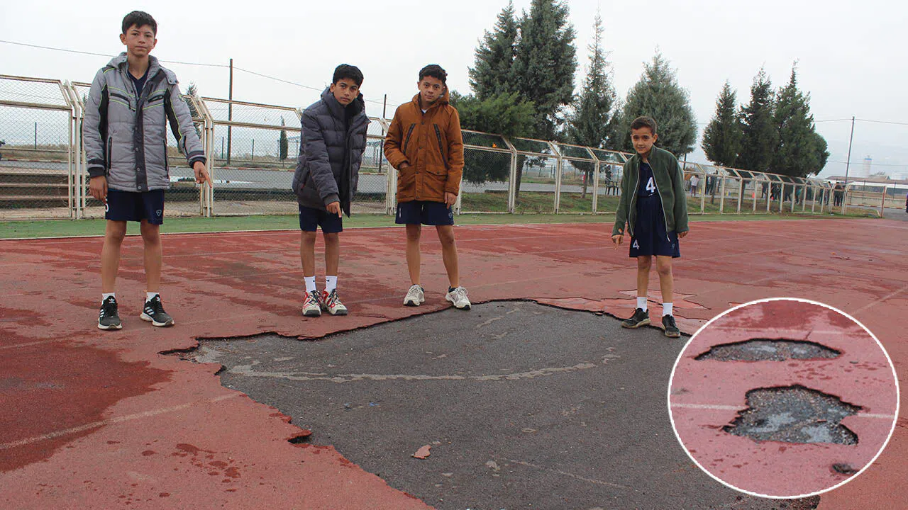 Kahramanmaraş’ta sporculara reva görülen sahanın son hali