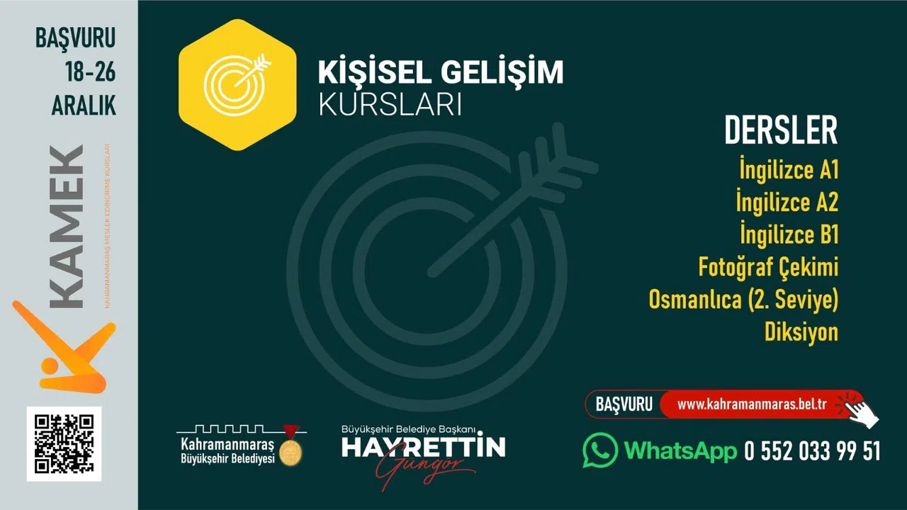 KAMEK Kurslarına Başvurular Bugün Son!