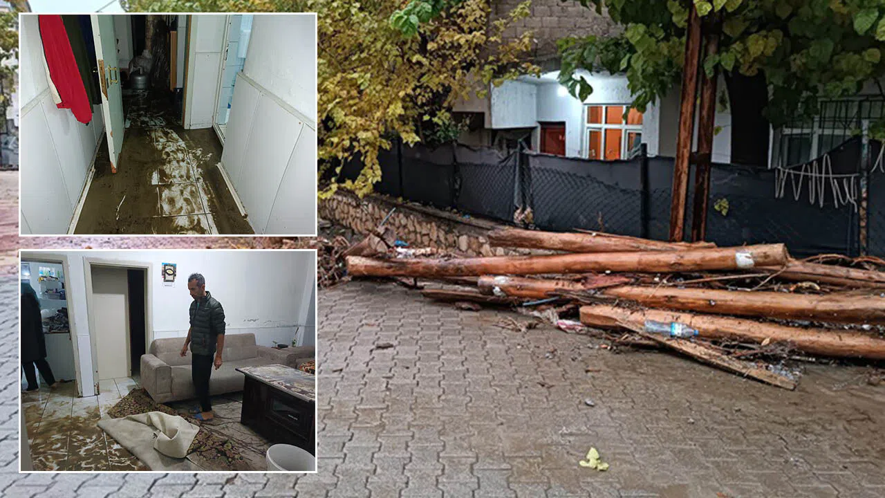 Sağanak yağış sonrası Çağlayancerit’te hayat felç oldu