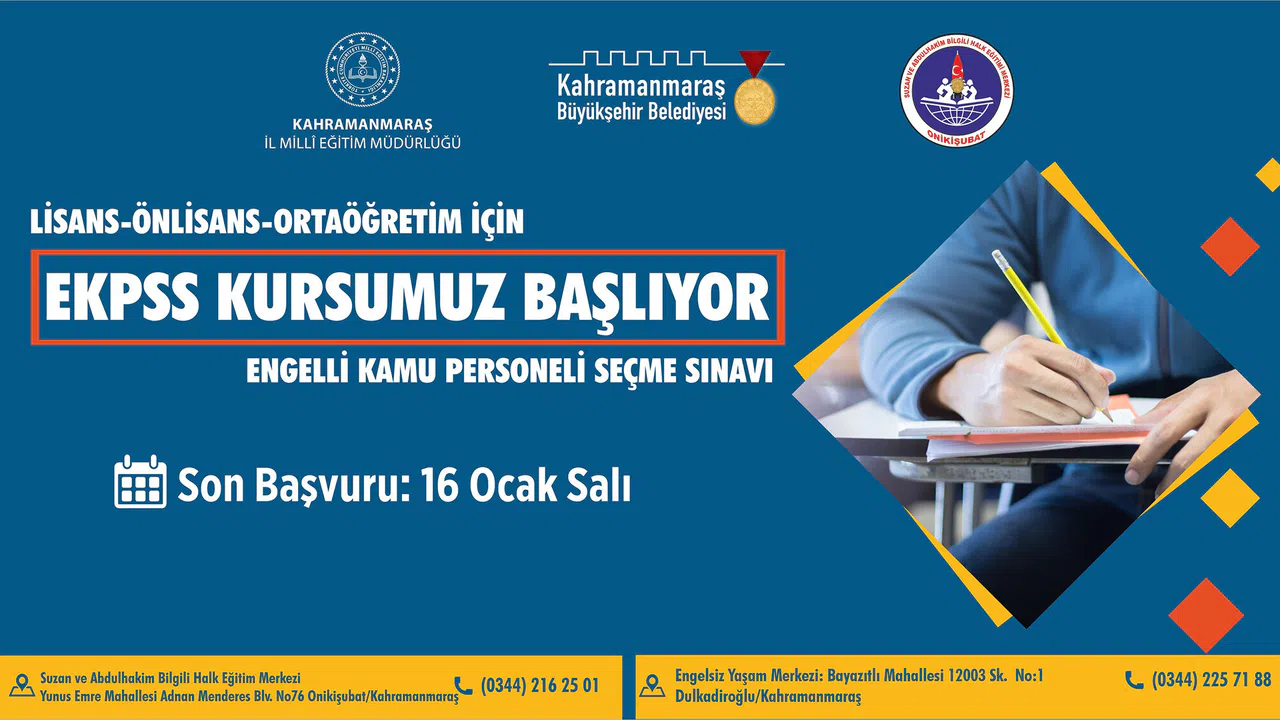 EKPSS Kursuna Ön Kayıtlar Devam Ediyor