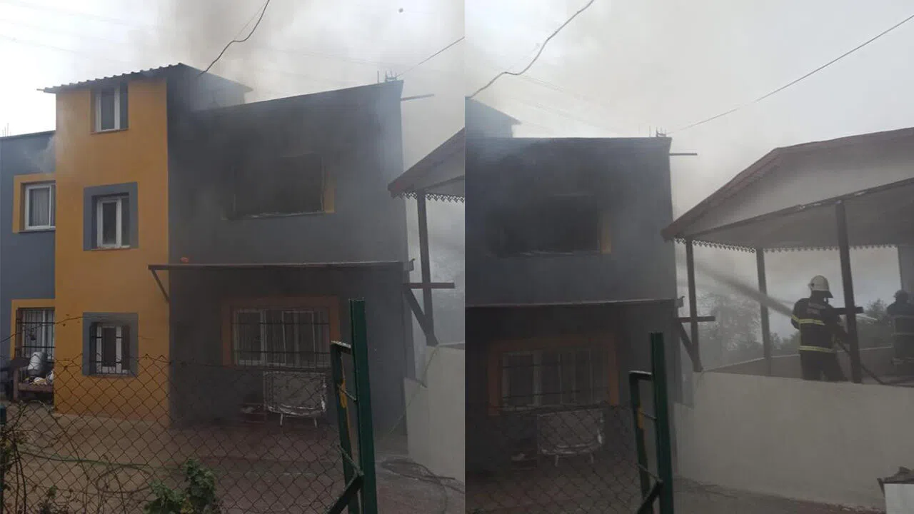 Evde çıkan yangın korkuttu