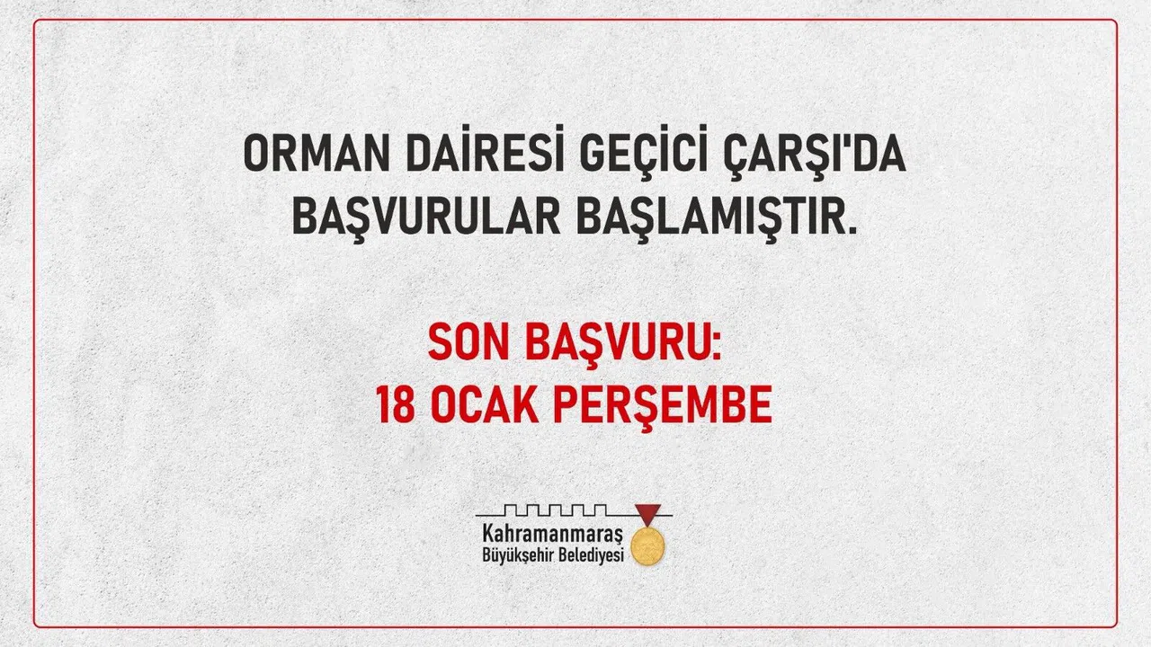 Orman Dairesi Geçici Çarşı’da Başvurular Başladı!