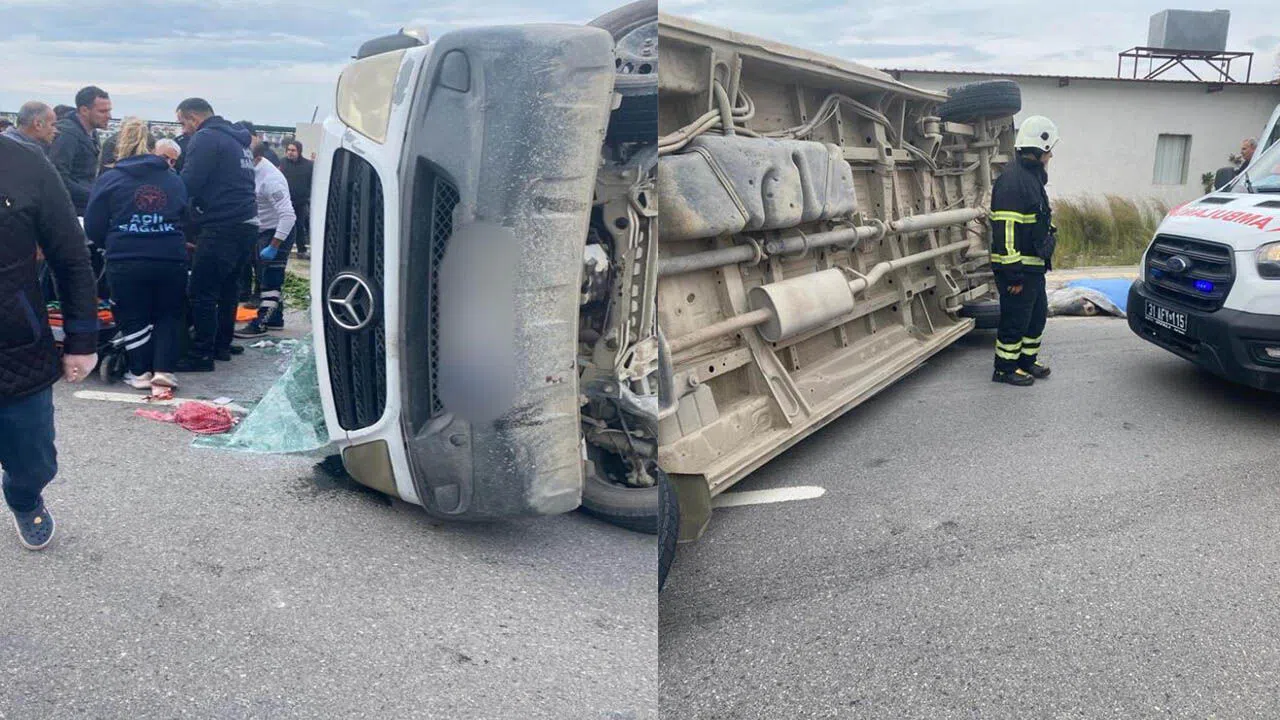 Tarım işçilerini taşıyan servis kamyonetle çarpıştı: 1 ölü, 5 yaralı
