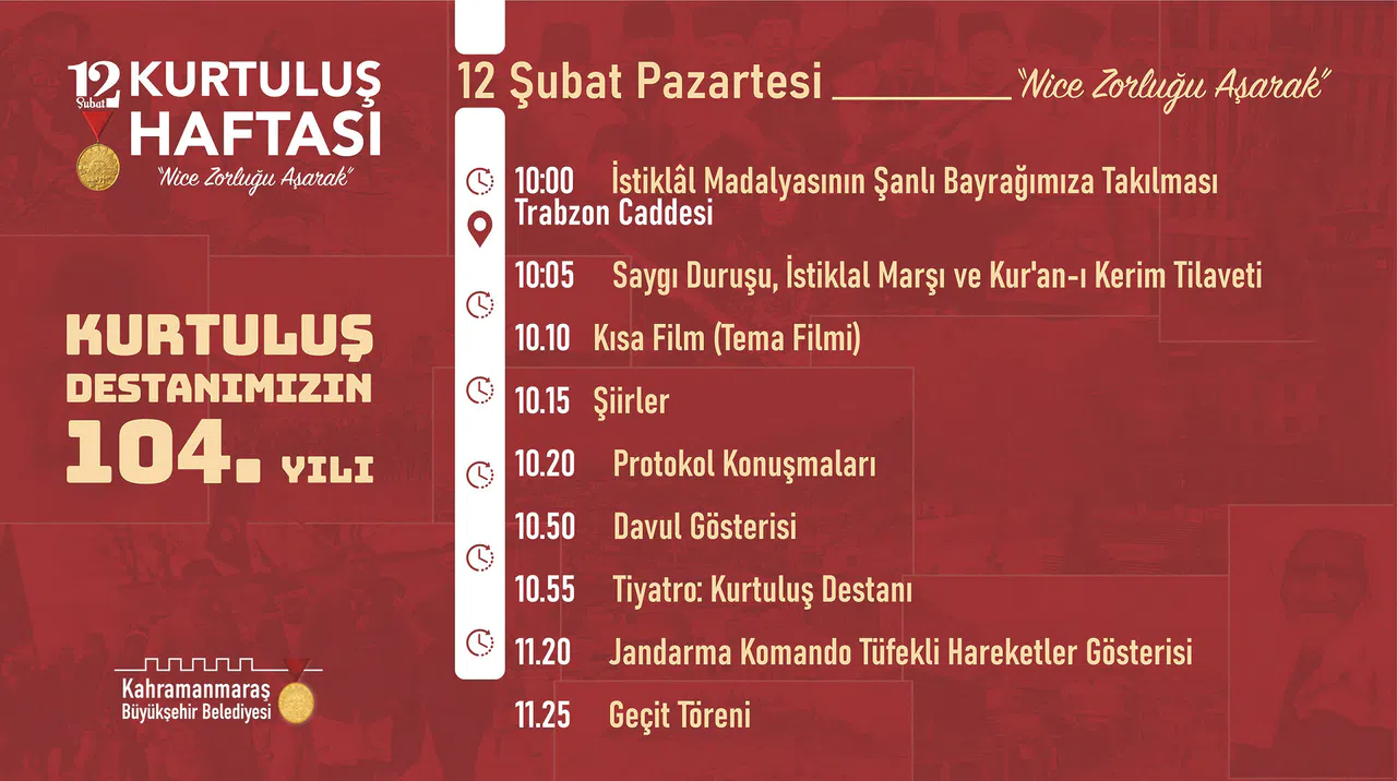 Kurtuluşun 104. Yılında Çeşitli Etkinlikler Düzenlenecek