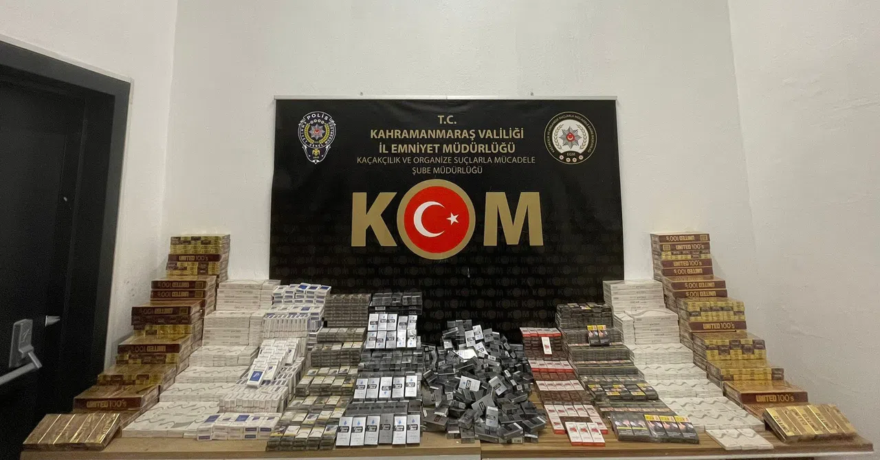 Kahramanmaraş’ta gümrük kaçağı sigara ele geçirildi