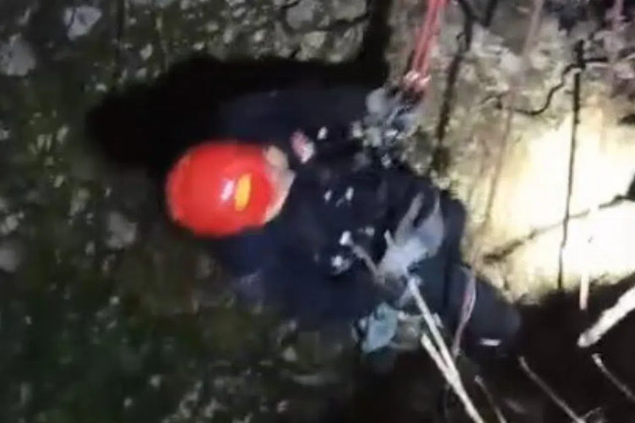 15 metrelik kuyuya düşen inek 3 saatte kurtarıldı