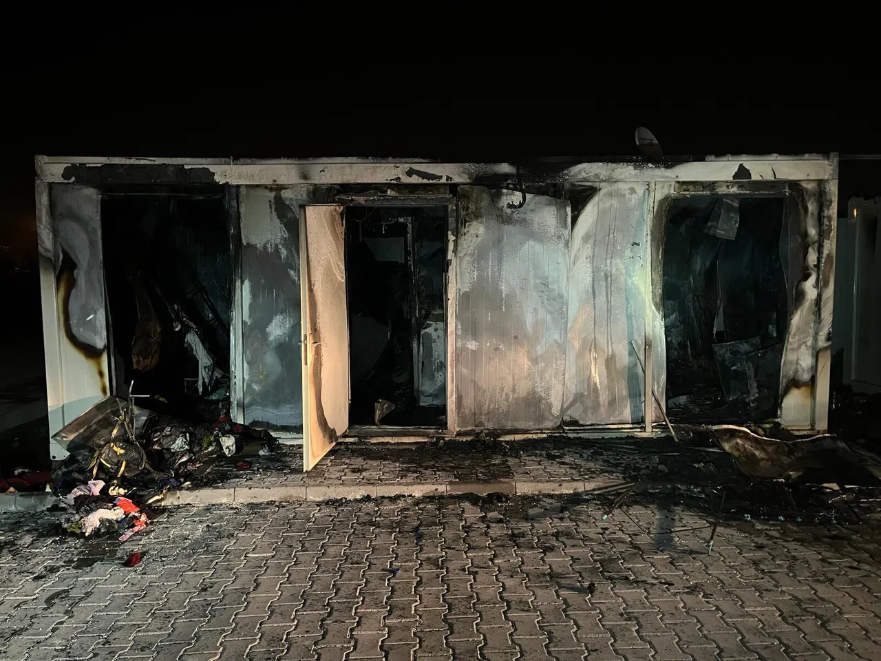 Hatay'da Konteyner Yandı