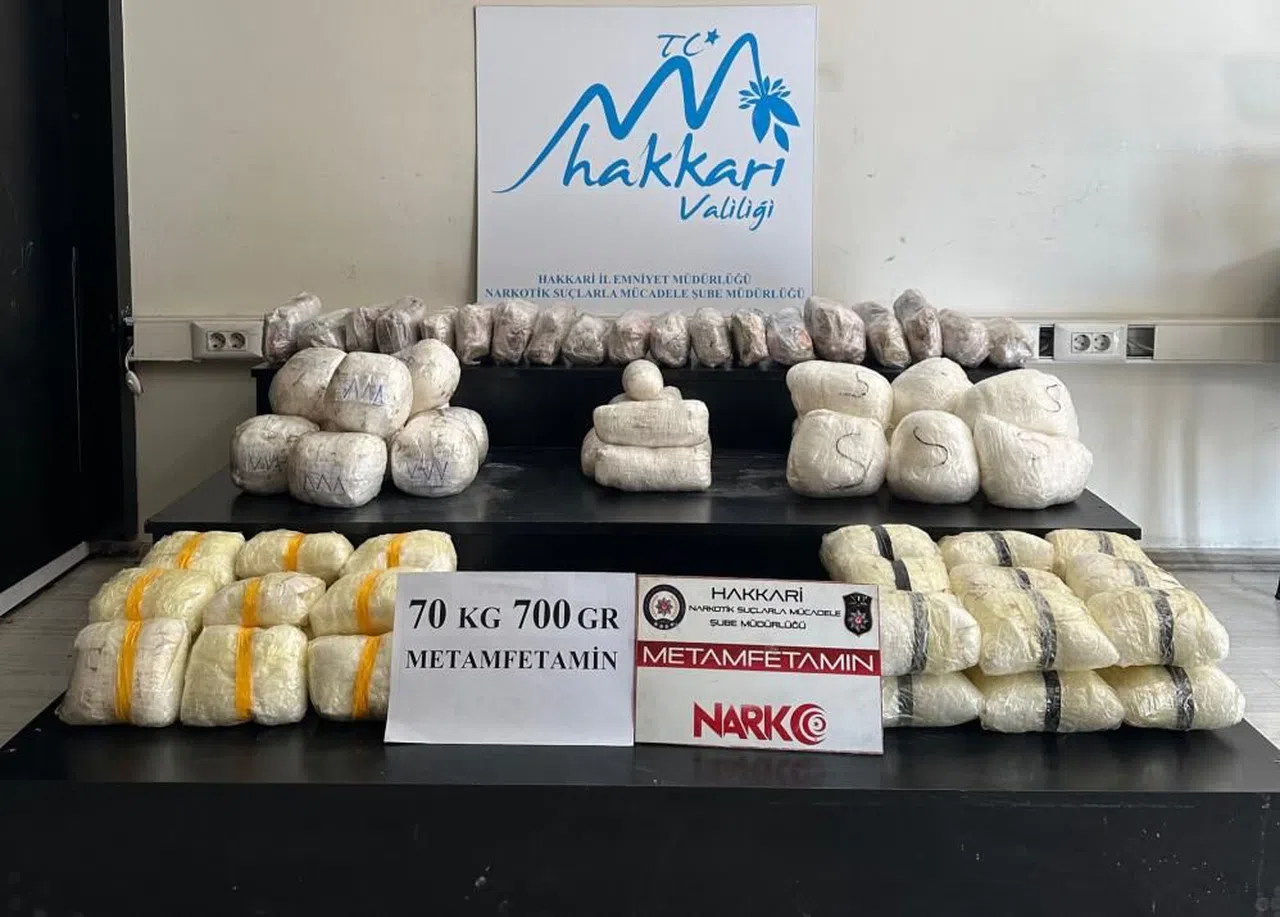 70 kilo metamfetamin ele geçirildi