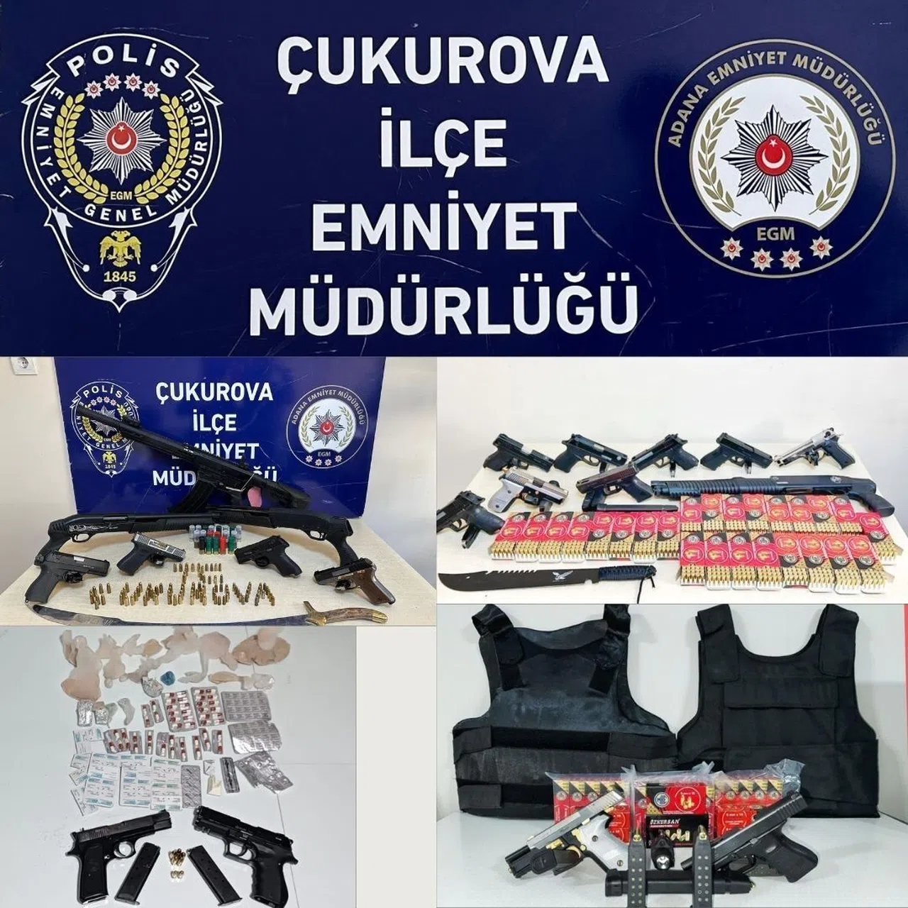 Adana polisinden büyük silah operasyonu: 212 gözaltı
