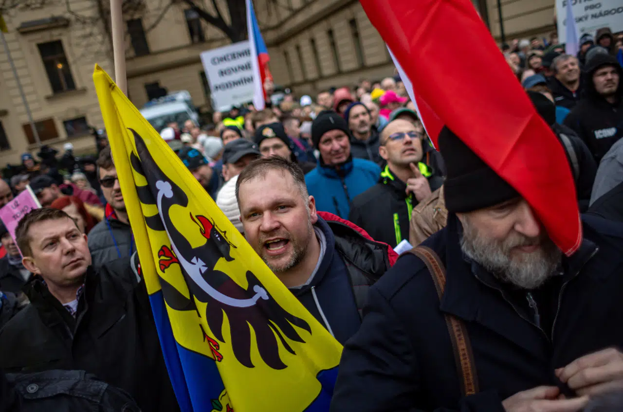 Çekya'da çiftçilerlerden gübreli protesto
