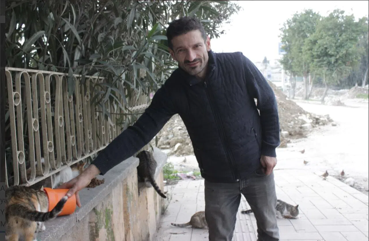Enkaz kentin sokak hayvanlarına can oldu