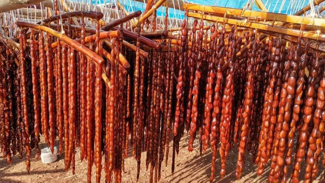 Kahramanmaraş'ta depremzedelerin sucuk ve pestil hazırlığı