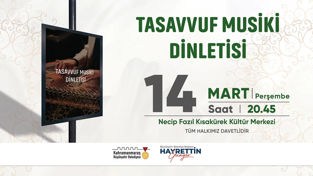 Büyükşehir’den tasavvuf musikisi dinletisi