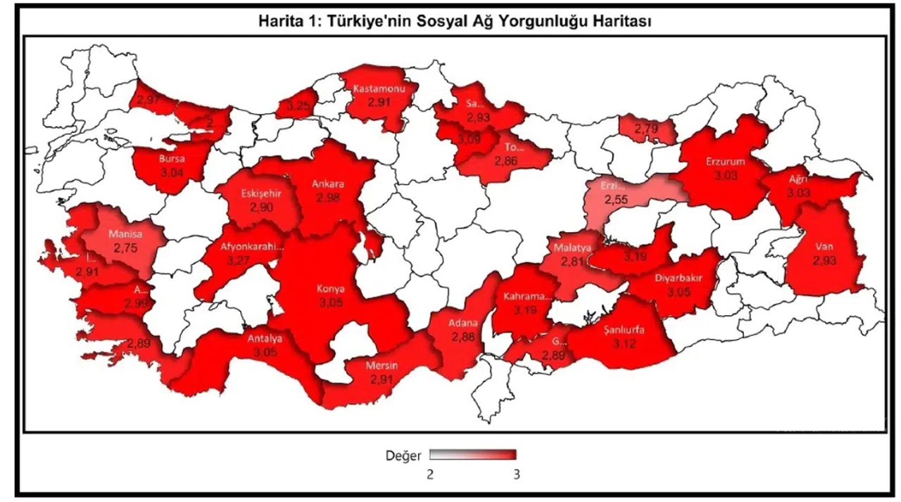 Uzmanlar araştırdı, Türkiye’de sosyal ağ yorgunluğu görüldü