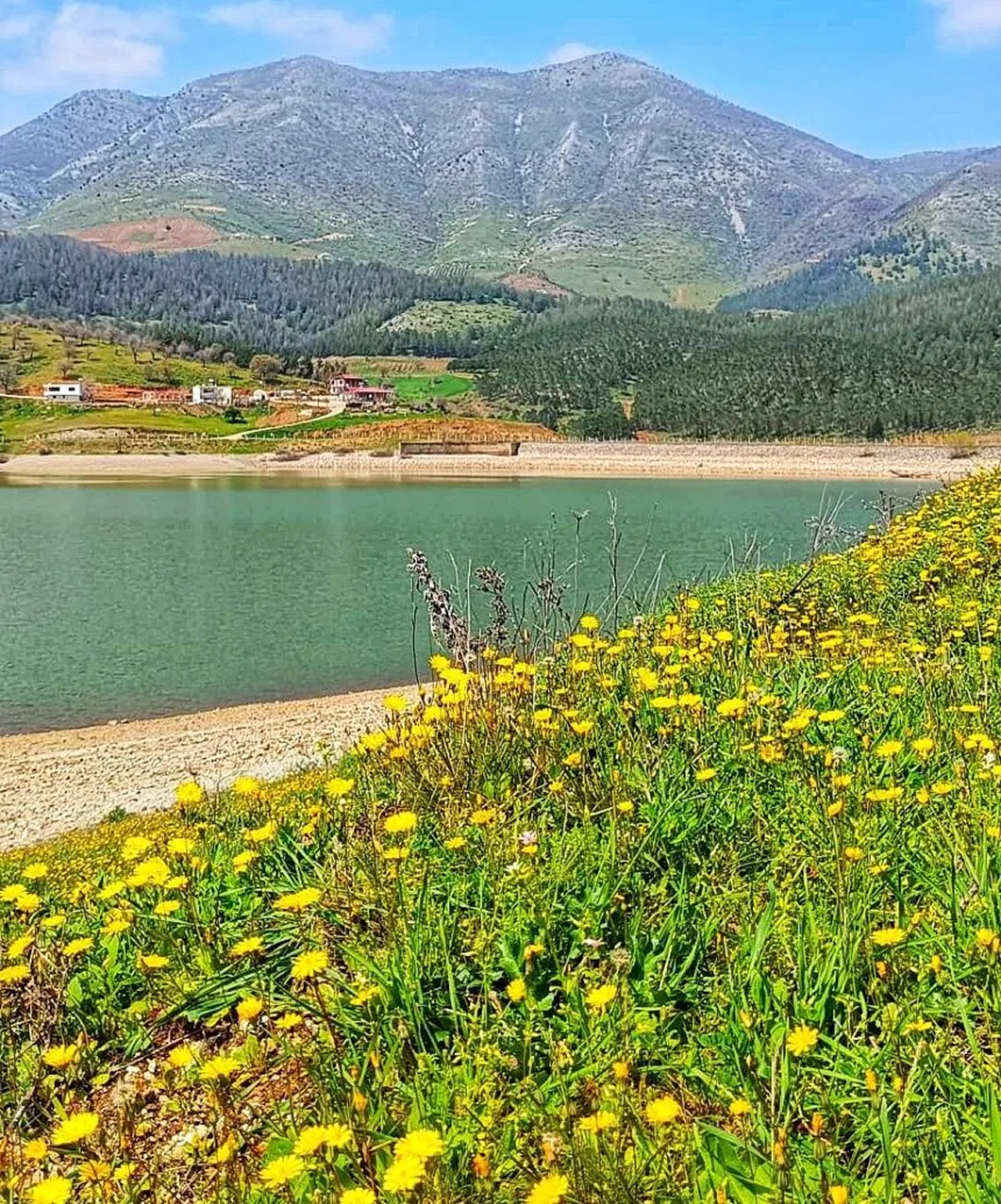 Kahramanmaraş'ta Kızıleniş Göleti manzarasıyla  görsel şölen