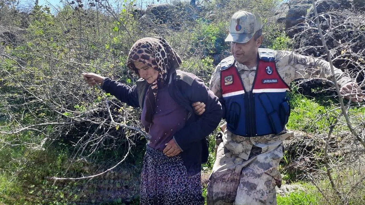 Kaybolan kadın,jandarma çalışmalarıyla bulundu
