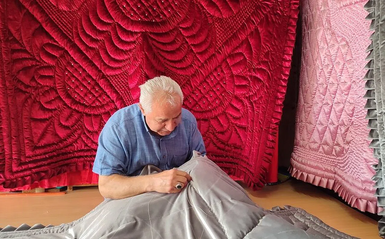 Kahramanmaraş'ta 50 yıldır el emeği göz nuru yorganları işliyor  