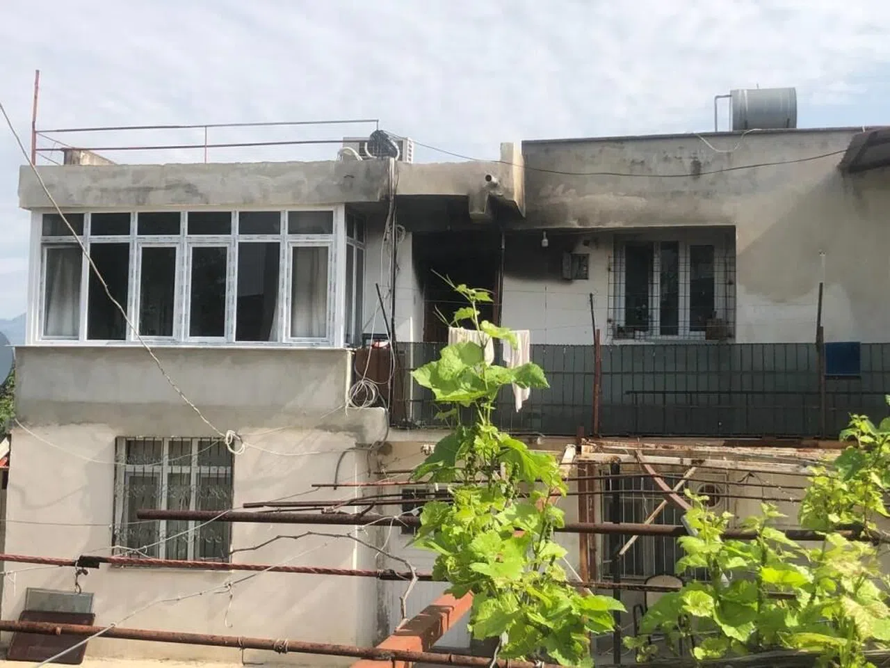 Ev yangını korkuttu