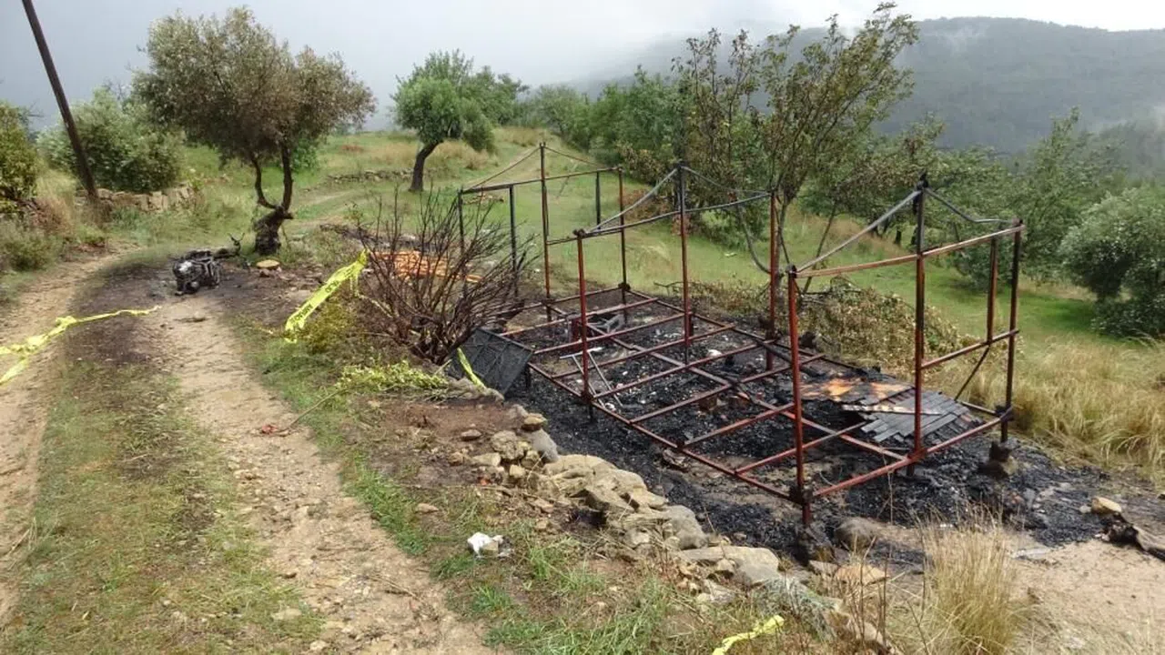 Çıkan yangında feci son