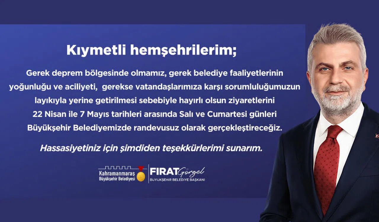 Kahramanmaraş'ta Ziyaret Günleri Belirlendi