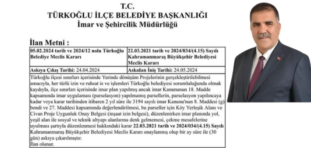 Başkan Karaca'dan Önemli Duyuru