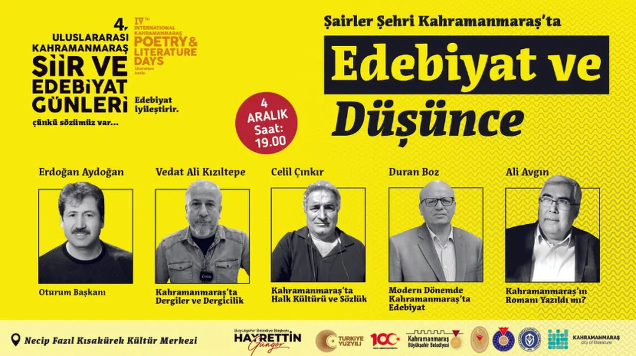 Şiir ve Edebiyatın Nabzı Kahramanmaraş’ta Atmaya Devam Ediyor