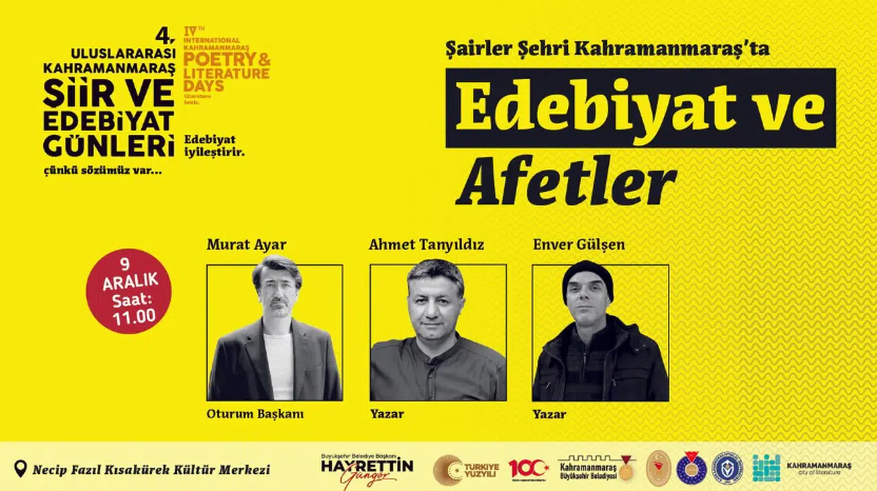 Usta İsimlerle Buluşma Zamanı: Kahramanmaraş Şiir ve Edebiyat Günleri 9 Aralık'ta!