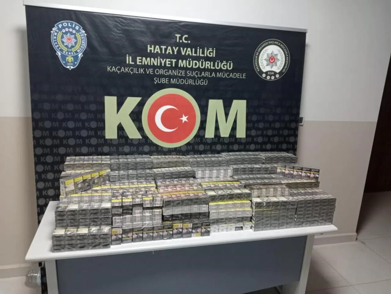 221 karton kaçak sigara ele geçirildi