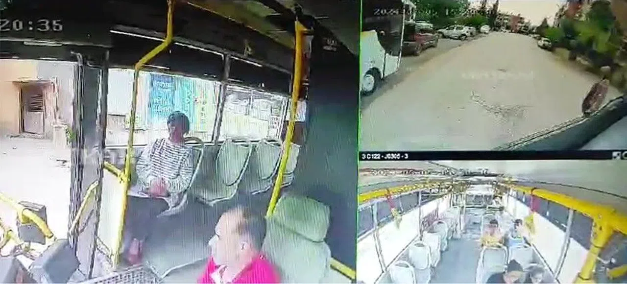 Yaşlı kadının otobüsün altında kaldı