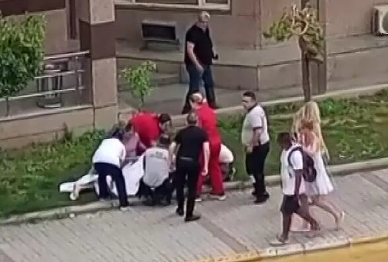 Hastane balkonundan düşen bir kişi yaralandı