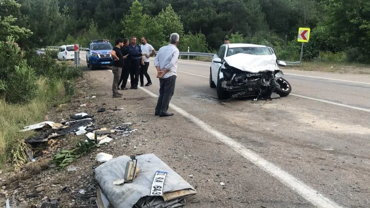 Kamyon ile otomobil çarpıştı: 1 yaralı