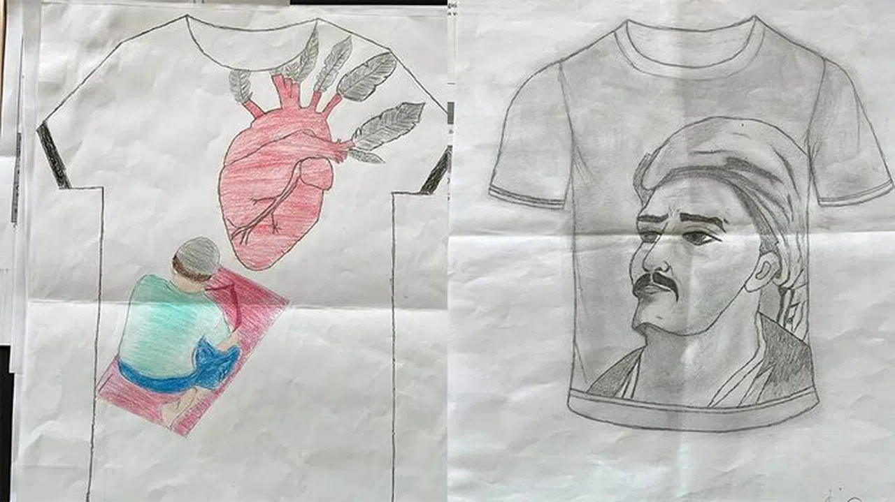 Afşin’de liseli öğrenciler tişört tasarladı