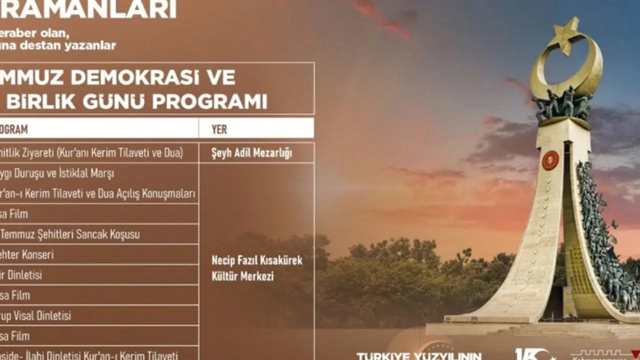 Büyükşehir’den 15 Temmuz Demokrasi ve Milli Birlik Günü Etkinliklerine Davet