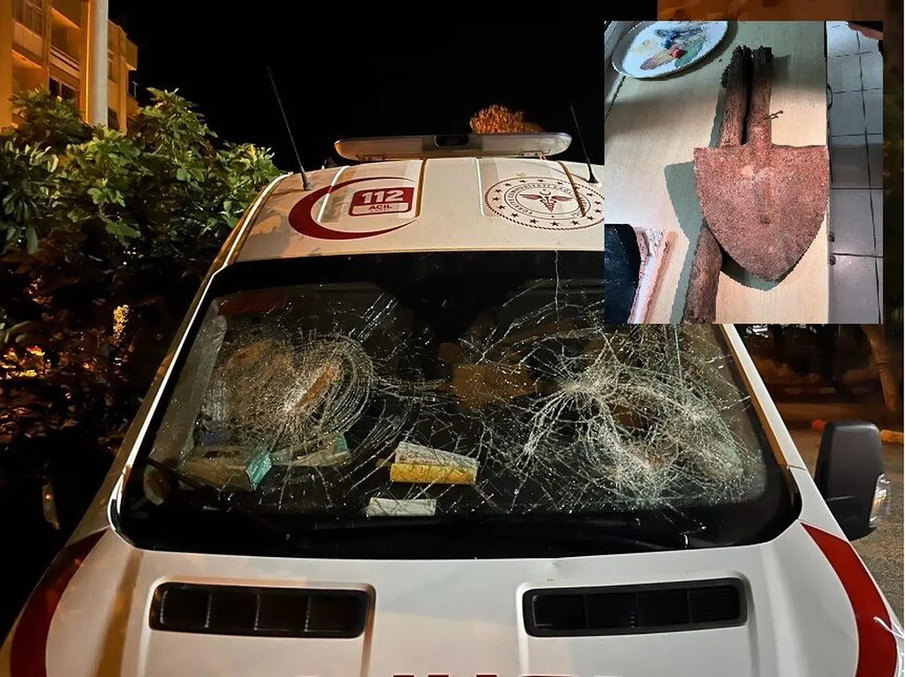 Sağlık çalışanlarına kürekli saldırı