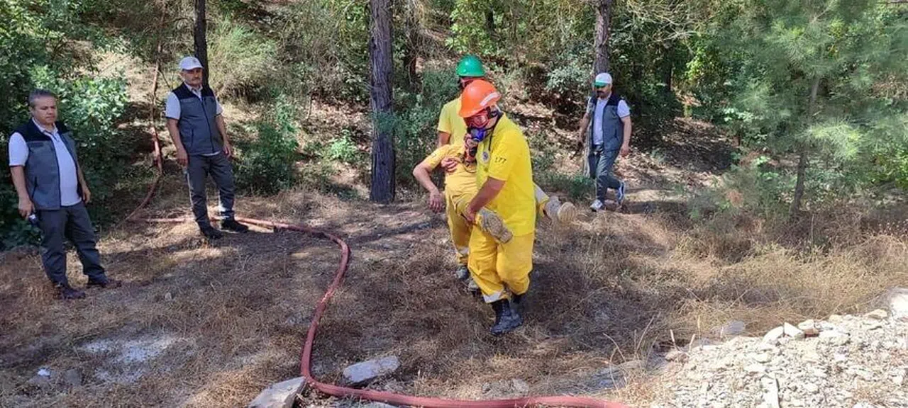 Orman yangını tatbikatı