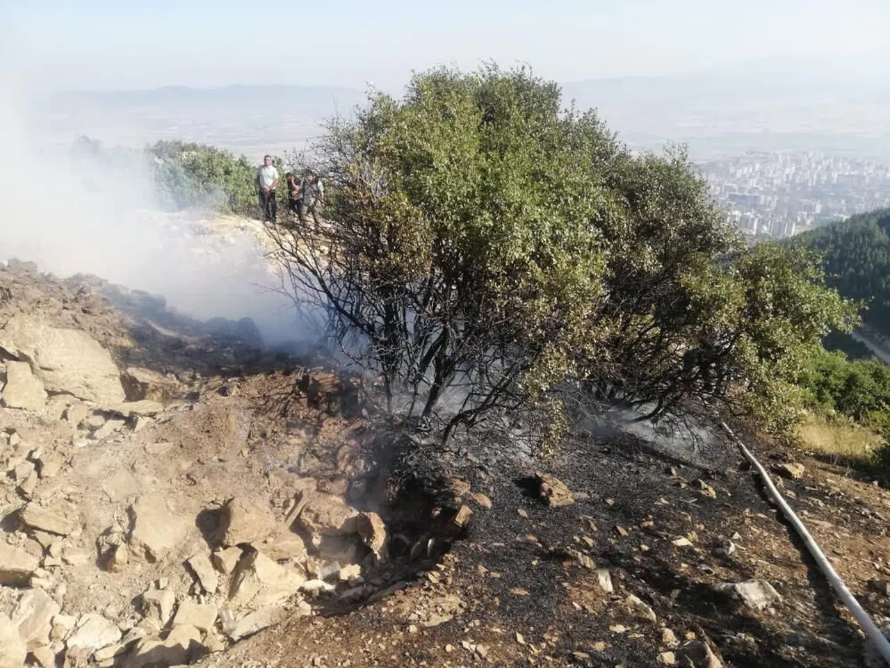 Kahramanmaraş'ta Havai fişek yangına neden oldu