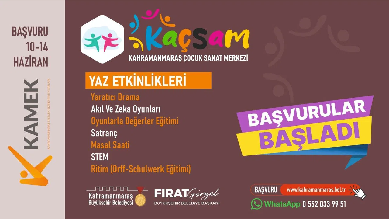 Kahramanmaraş'ta Çocuklar İçin Yaz Kursları