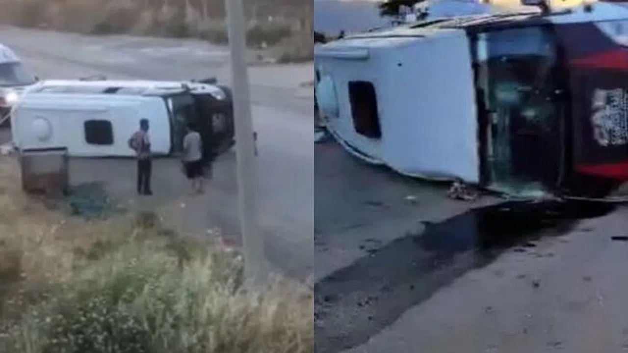 Kahramanmaraş’ta servis aracı devrildi: Yaralılar var