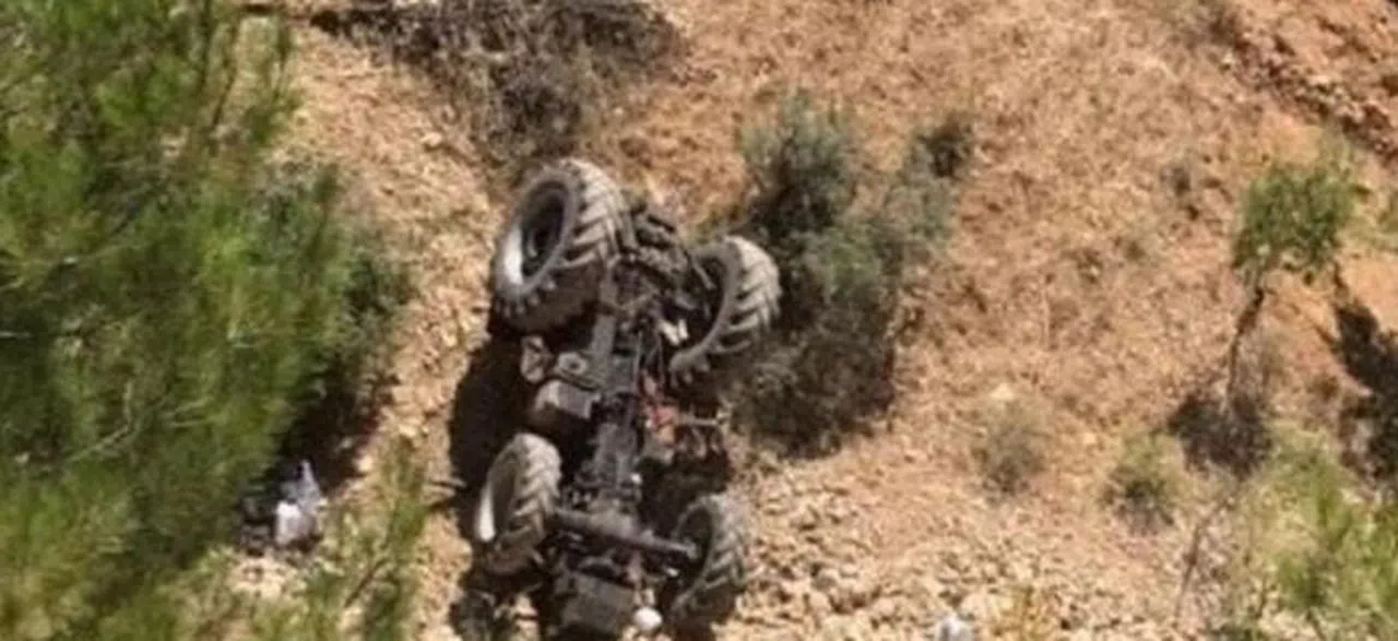 Kahramanmaraş’ta traktör uçuruma yuvarlandı