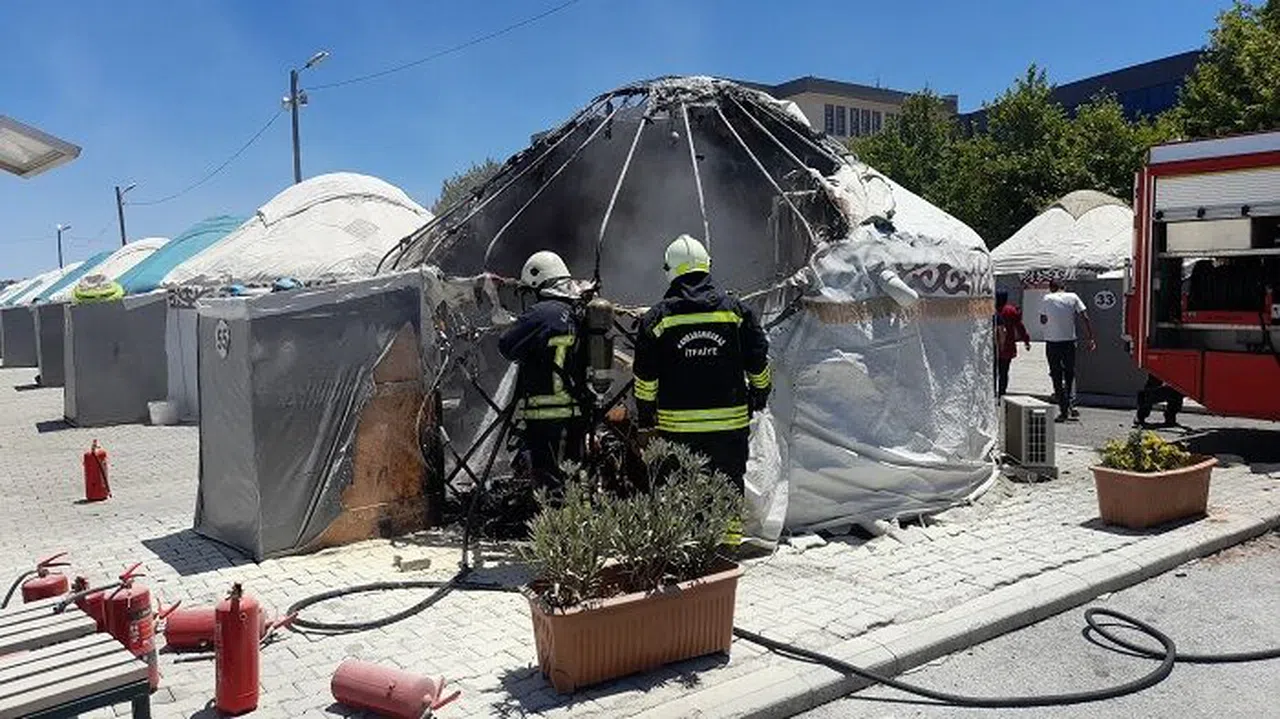 Kahramanmaraş’ta çadırda yangın paniği