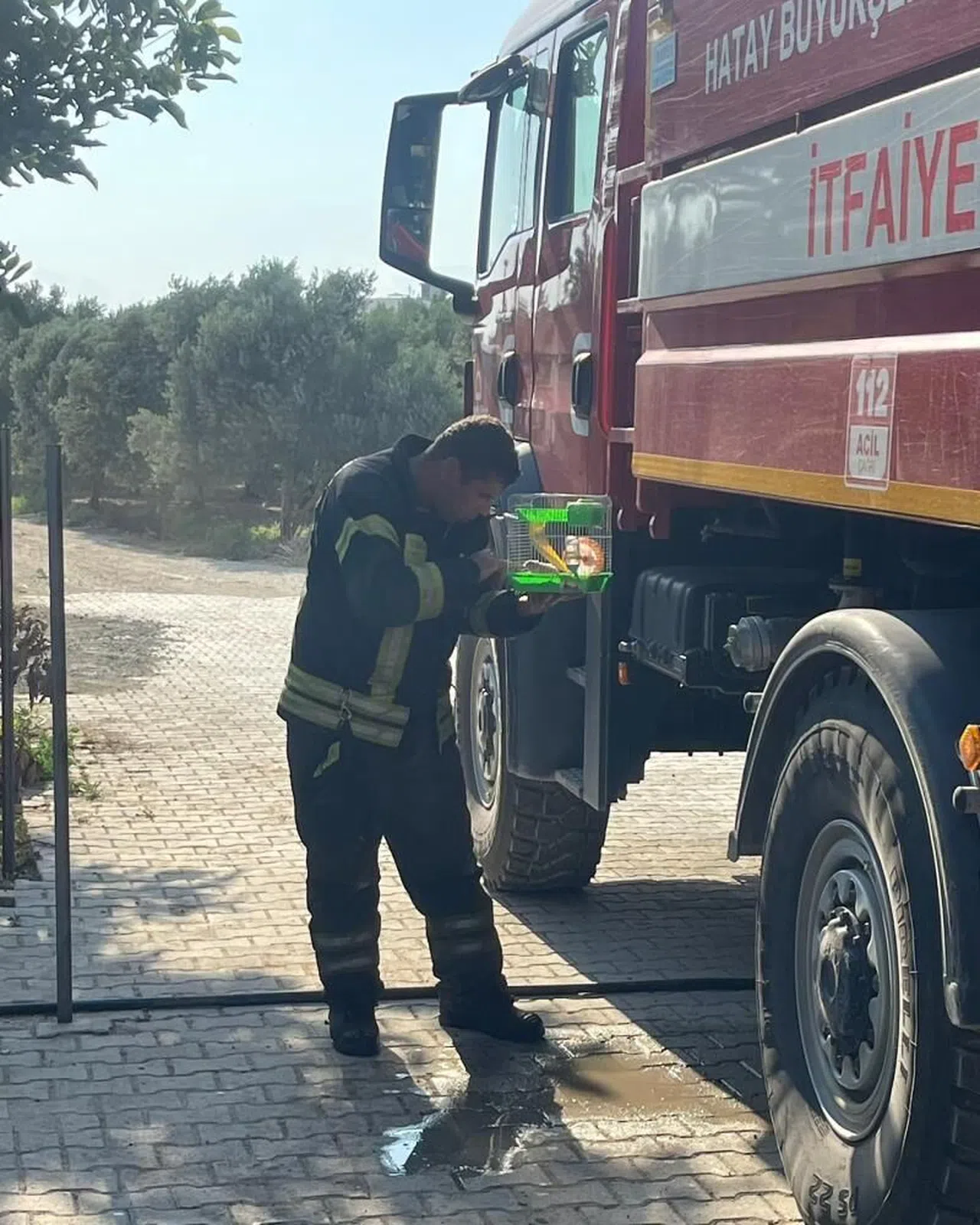 Hatay 'da Yanan evdeki hamsteri itfaiye kurtardı