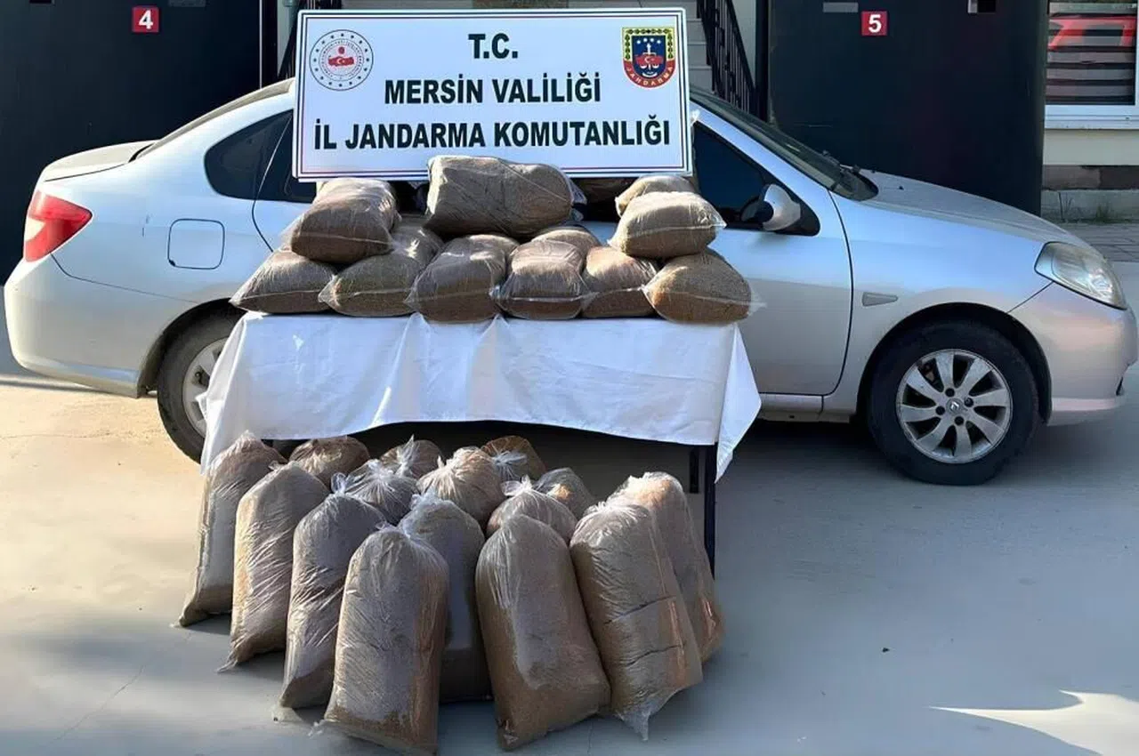 Mersin'de 310 kilo kaçak tütün ele geçirildi