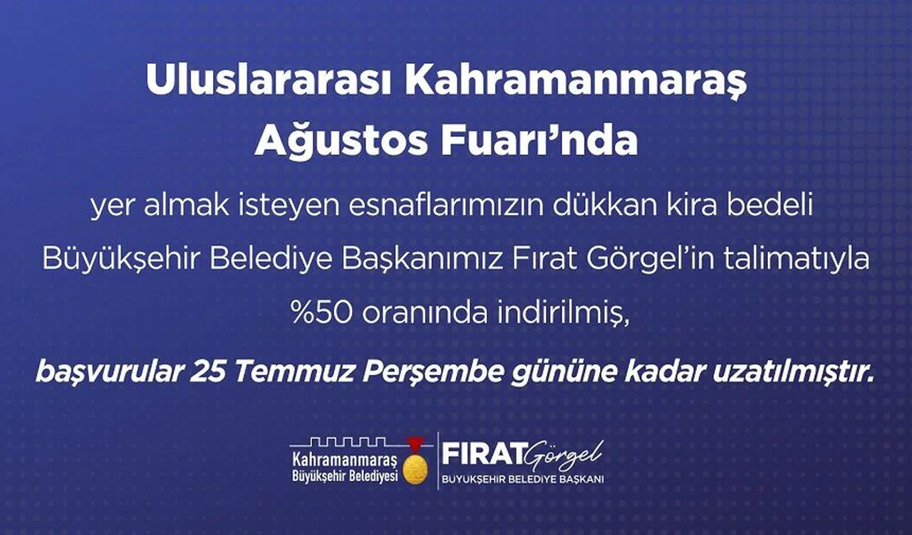 Başkan Görgel’in Talimatıyla Kira Ücreti Yarıya İndirildi