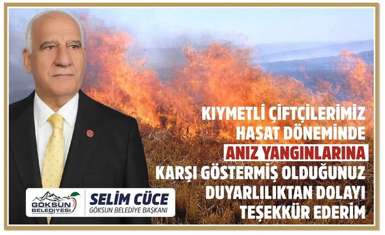 Selim Cüce’den çiftçilere teşekkür