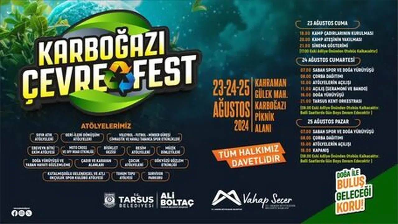 Tarsus'ta Karboğazı Çevre Festivali düzenleniyor