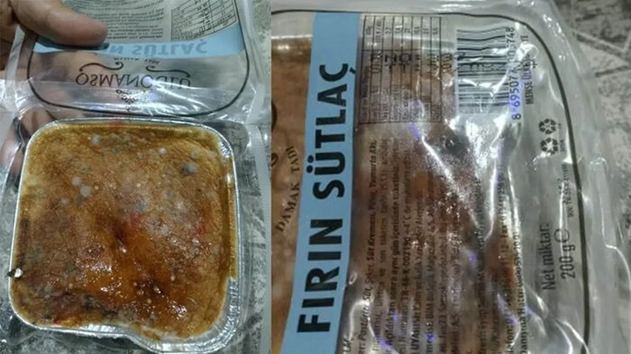 BİM'den aldığı sütlaç küflü çıktı