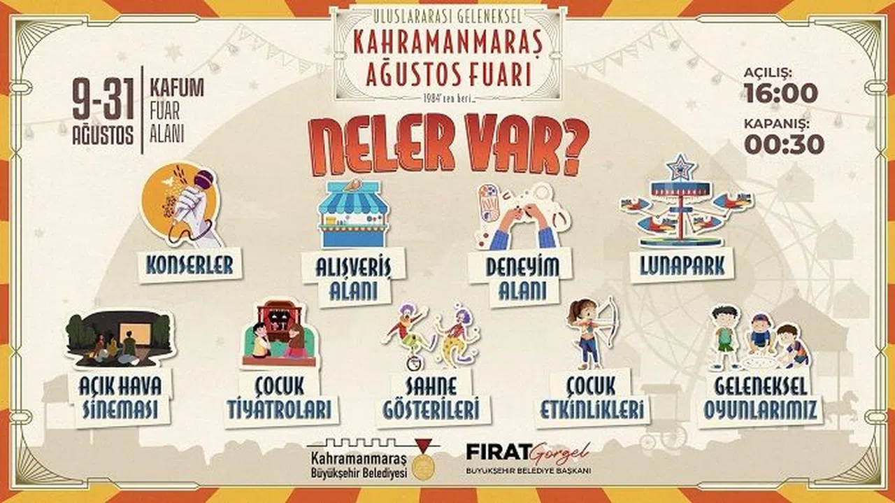 Ağustos Fuarı'nda Pazartesi  Konser ve Sinema Eğlencesi