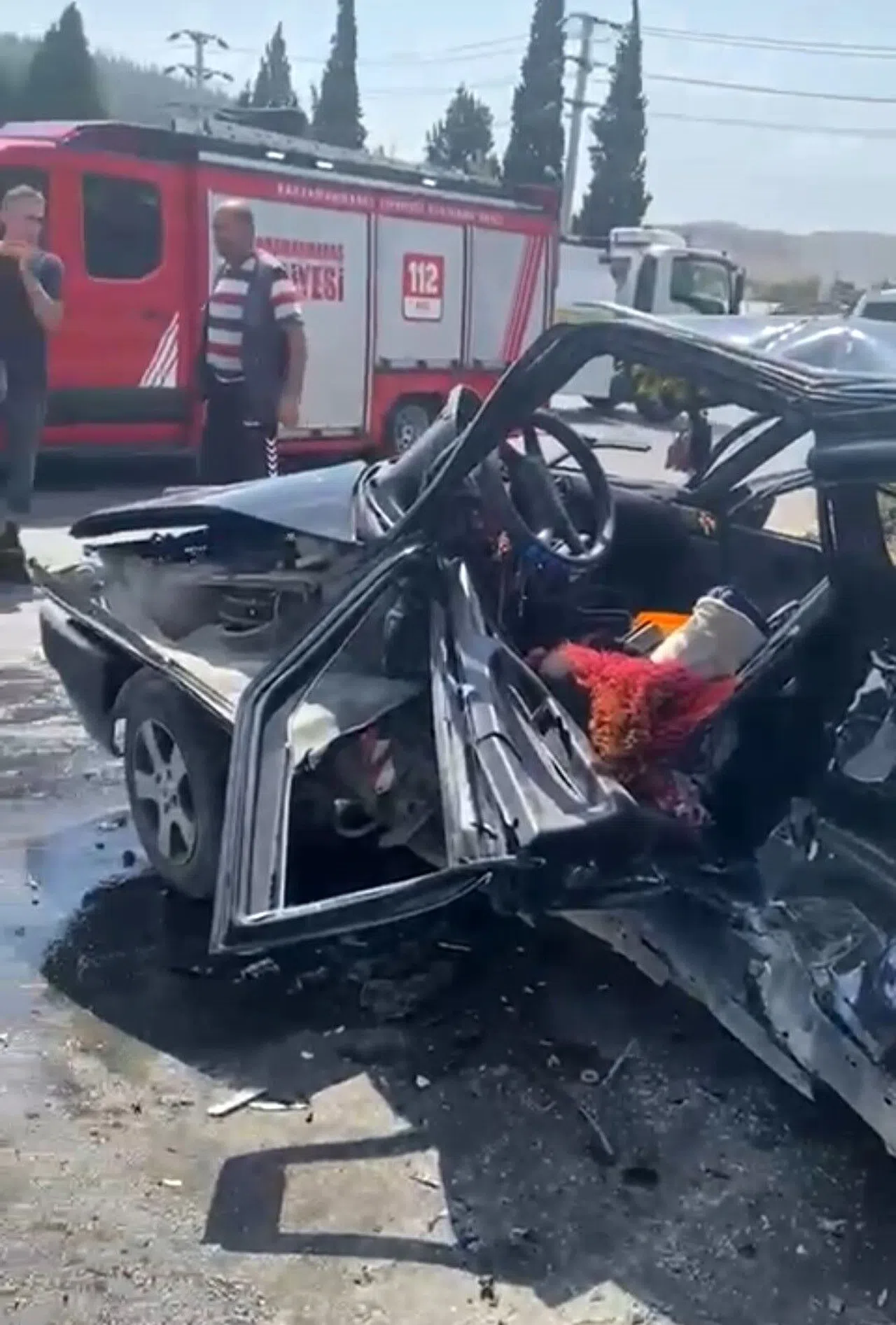 Kahramanmaraş'ta trafik kazası güvenlik kamerasında