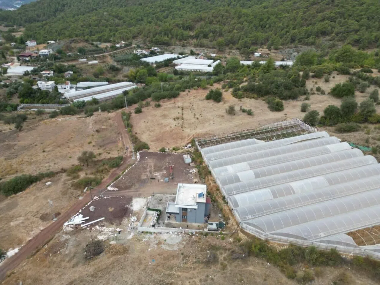 Komşusuna kızdı seraya giden yolu kapattı